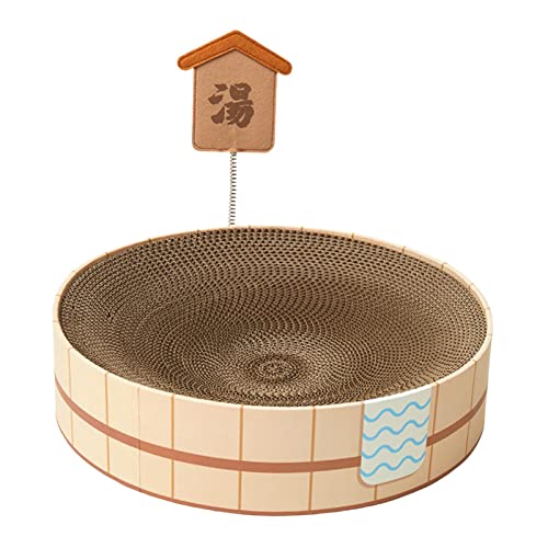 rockible Katzenkratzbrett aus Pappe, Loungebett, Spielzeugnest für Katzen, Kratzunterlage für Möbelschutz rockible Katzenkratzbrett aus Pappe, Loungebett, Spielzeugnest für Katzen, Kratzunterlage für Möbelschutz von rockible