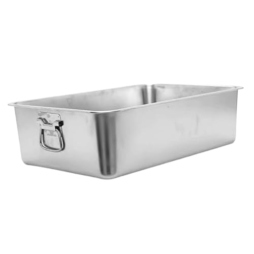 rockible Katzentoilette aus Metall, rostfrei, mit Griff, Katzentoilette mit hohen Seiten, vielseitig einsetzbar, leicht, Kratzfest, Oben offen, 50cmx35cmx10cm rockible Katzentoilette aus Metall, rostfrei, mit Griff, Katzentoilette mit hohen Seiten, vielseitig einsetzbar, leicht, Kratzfest, Oben offen, 50cmx35cmx10cm von rockible
