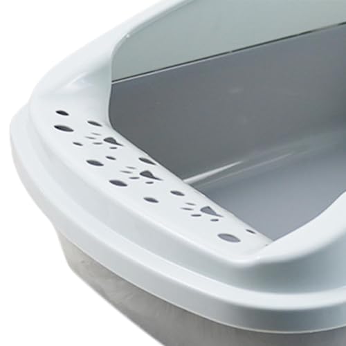 rockible Katzentoilette für Kätzchen, tragbare Katzentoilette mit Spritzschutz, Katzentoilette mit hohen Seitenwänden und offener Oberseite, grau rockible Katzentoilette für Kätzchen, tragbare Katzentoilette mit Spritzschutz, Katzentoilette mit hohen Seitenwänden und offener Oberseite, grau von rockible