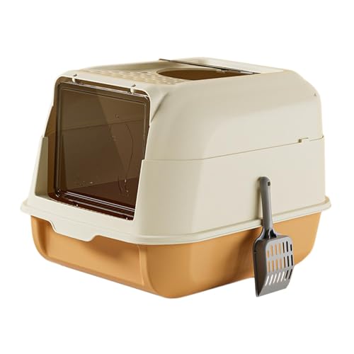 rockible Katzentoilette mit Deckel, Katzentöpfchen, Vollständig Geschlossene Doppeltür Katzentoilette, Katzentoilette, Orange rockible Katzentoilette mit Deckel, Katzentöpfchen, Vollständig Geschlossene Doppeltür Katzentoilette, Katzentoilette, Orange von rockible