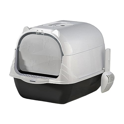 rockible Katzentoilette mit Kapuze, vollständig geschlossene Katzentoilette, Haustier-Katzentoilette, Behälter, Heimtierbedarf, tiefes Klo, großer Raum, Schwarz rockible Katzentoilette mit Kapuze, vollständig geschlossene Katzentoilette, Haustier-Katzentoilette, Behälter, Heimtierbedarf, tiefes Klo, großer Raum, Schwarz von rockible