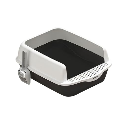 rockible Katzentoilette mit Offener Oberseite, Halbgeschlossene Katzentoilette, Leicht zu Reinigen, Widerstandsfähig, Haustiertoilette, Schwarz rockible Katzentoilette mit Offener Oberseite, Halbgeschlossene Katzentoilette, Leicht zu Reinigen, Widerstandsfähig, Haustiertoilette, Schwarz von rockible
