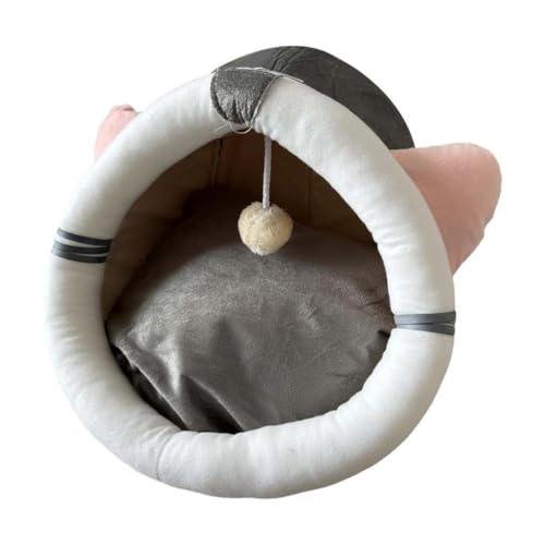 rockible Katzenzeltbett, halbgeschlossenes Katzennest, Schlafbett, Ballspielzeug mit Rutschfester Unterseite, faltbares Höhlenhaus für Hunde und Katzen im, S rockible Katzenzeltbett, halbgeschlossenes Katzennest, Schlafbett, Ballspielzeug mit Rutschfester Unterseite, faltbares Höhlenhaus für Hunde und Katzen im, S von rockible
