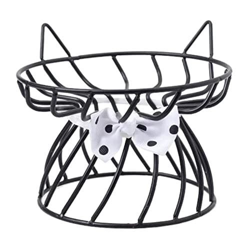 rockible Luxuriöser Keramiknapf für Katzen und kleine Hunde - Eleganter Futterspender mit erhöhtem Ständer von rockible
