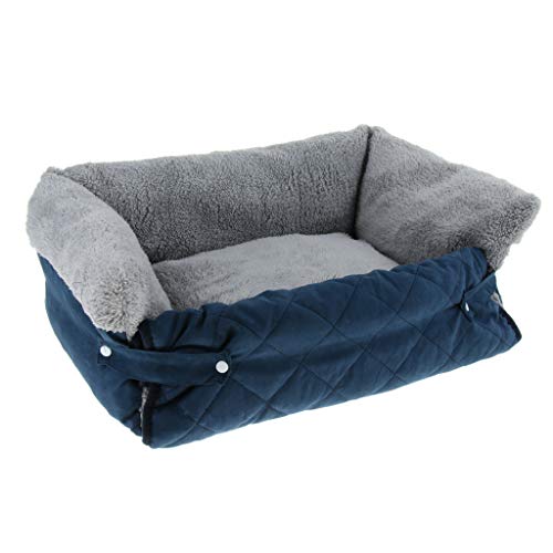 rockible Luxuriöses Hundebett für kleine Rassen - Komfortables Schlafmöbel mit Abdeckung, Blau, M rockible Luxuriöses Hundebett für kleine Rassen - Komfortables Schlafmöbel mit Abdeckung, Blau, M von rockible