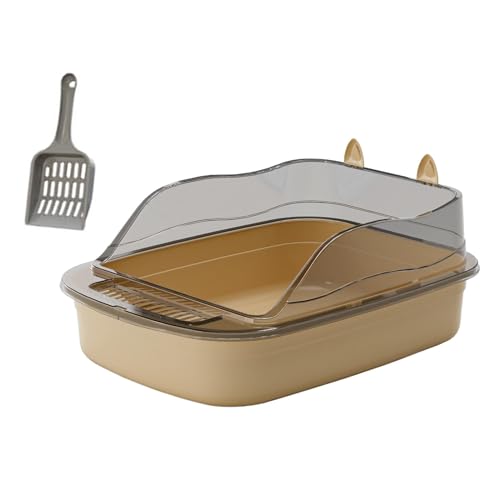 rockible Offene Katzentoilette, Kätzchen-Töpfchen, Toilette, Cartoon-Aussehen, Katzentoilette, Katzentoilette, braun rockible Offene Katzentoilette, Kätzchen-Töpfchen, Toilette, Cartoon-Aussehen, Katzentoilette, Katzentoilette, braun von rockible