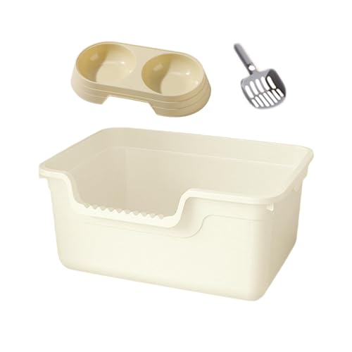 rockible Offene Katzentoilette, Katzentoilette für Kätzchen, große Katzentoilette mit Schüssel, Katzentoilette für Haustiere, Katzentoilette, Sandkasten für, Weiss rockible Offene Katzentoilette, Katzentoilette für Kätzchen, große Katzentoilette mit Schüssel, Katzentoilette für Haustiere, Katzentoilette, Sandkasten für, Weiss von rockible