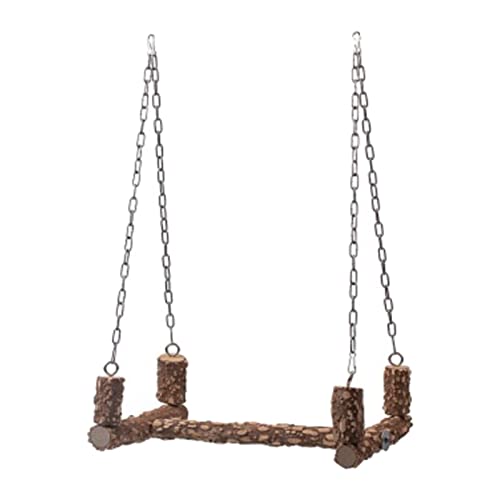 rockible Papageien-Holzständer, Schaukelkäfig, interaktives Spielzeug für Vögel, Käfigzubehör rockible Papageien-Holzständer, Schaukelkäfig, interaktives Spielzeug für Vögel, Käfigzubehör von rockible