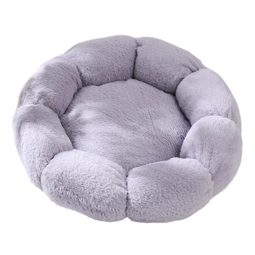 rockible Ped-Bett, Katzenbett für Katzen im Innenbereich, Herbst-Winter-Hunde-Sofakissen, selbstwärmendes, rutschfestes, weiches Haustier-Nistbett, Grau 40cm von rockible