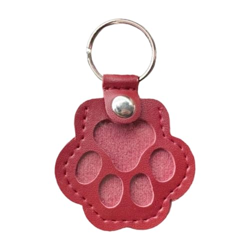rockible Schlüsselanhänger in Form Einer Hunde- oder Katzenpfote, Schlüsselanhänger für Haustierliebhaber, Katzenhaarhalter zum Selbermachen, Basteln, als, Rot von rockible