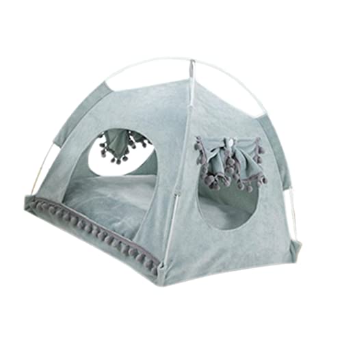 rockible Tierhütte Versteck Atmungsaktiver Käfig mit Matratze Haustierbett Hundezelt für Katzen Camping, GRÜN von rockible
