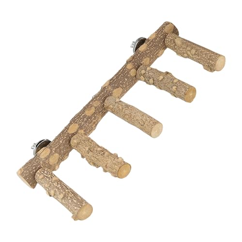 rockible Vogel-Kletterleiter, Sprung-, Kletter-, Sitzstangen- und Kauspielzeug, langlebiges Käfigspielzeug, Trainings-Hamster-Kletterleiter für Finken, rockible Vogel-Kletterleiter, Sprung-, Kletter-, Sitzstangen- und Kauspielzeug, langlebiges Käfigspielzeug, Trainings-Hamster-Kletterleiter für Finken, von rockible