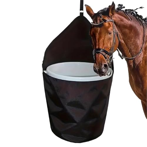 rongweiwang Futtertasche für Pferde, Eimertasche, Futter jederzeit und überall bereit, Nylon Eimer zum Aufhängen, Aufbewahrung, Hängehalter von rongweiwang