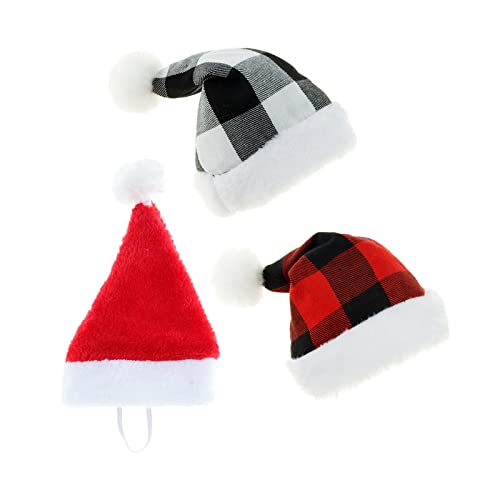 3 STÜCKE Weihnachtsmützen für Haustiere, Katzen und Hunde, süße Kopfbedeckungen für Haustiere, Weihnachtsmützen, Halloween-Stirnband 637 von routinfly