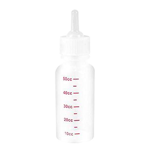 routinfly Hartley Tierflasche, Welpen und Kätzchen, Haustierflasche, Milchbürste, 50 ml, 6-teiliges Set, weich, umweltfreundlich, praktisch, praktisch (weiß) von routinfly