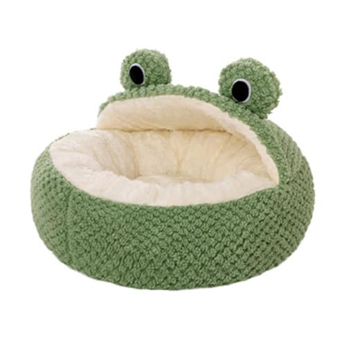 rujjftsy Pet Dog Bed Comfortable Plush Round Frog Shape Kennel Ultra Soft Washable Bed Cushion Winter Supplies Pet Puppy Warm Kitten von rujjftsy