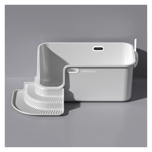 Katzentoilette für offene Katzentoilette, große Katzentoilette mit hohem Rand, 32,28" L x 18,5" B x 13,78" H, extra große Katzentoilette, antihaftbeschichtete Schale für Familien mit mehreren Katzen von ruyi-1986