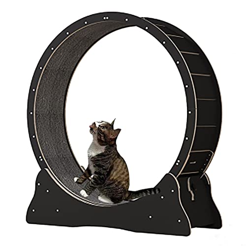 Hölzernes schwarzes Katzenlaufband, verschleißfest/Katzen-Abnehmgerät, Kletterspinnrad für kleine/mittlere/große Katzen von saditesdk