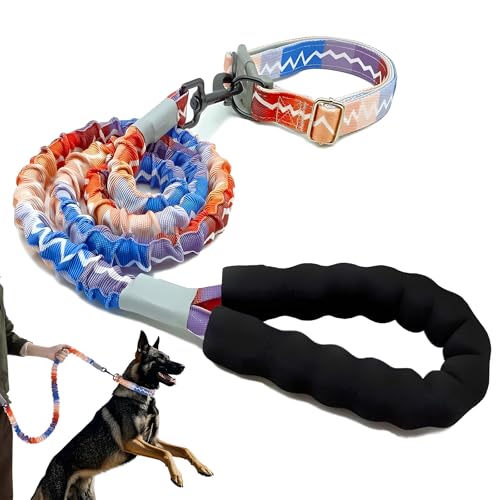 Saijer laufleine für Hunde, Leine Hund freihandleine Joggingleine Hundeleinemit Gepolsterter Griff Mit verstellbarem Hundehalsband für Mittelgroße Große bis zu 30-80 kg zum Spazierengehen Saijer laufleine für Hunde, Leine Hund freihandleine Joggingleine Hundeleinemit Gepolsterter Griff Mit verstellbarem Hundehalsband für Mittelgroße Große bis zu 30-80 kg zum Spazierengehen von saijer