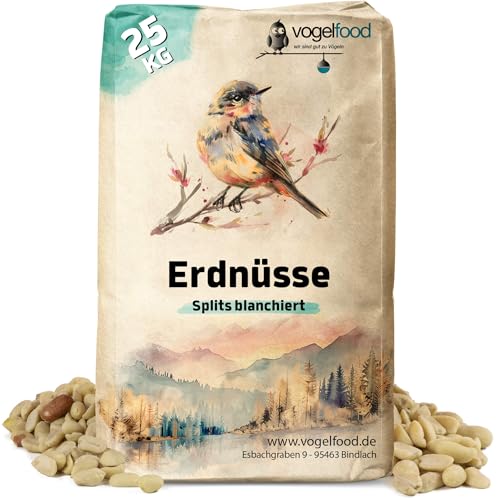 samore Erdnüsse 25 kg blanchiert ohne Schale halbe und ganze Vogelfutter von vogelfood wir sind gut zu Vögeln