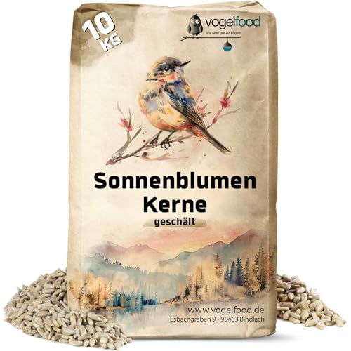 geschälte Sonnenblumenkerne 10 kg Vogelfutter für Wildvögel von Samore