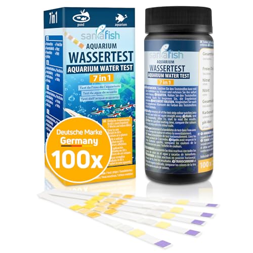 sanafish Aquarium Wassertest 7 in 1. 100 Teststreifen in Dose. Wasserqualität in Teich und Aquarium prüfen. sanafish Aquarium Wassertest 7 in 1. 100 Teststreifen in Dose. Wasserqualität in Teich und Aquarium prüfen. von sanafish