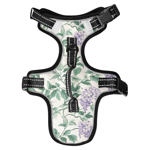 Chaleco para perro Hundegeschirr, Vintage-Stil, mit Glyzinien-Blume, reflektierend, für Kaninchen, Spaziergänge, wasserdicht, Größe M Chaleco para perro Hundegeschirr, Vintage-Stil, mit Glyzinien-Blume, reflektierend, für Kaninchen, Spaziergänge, wasserdicht, Größe M von sanluoli