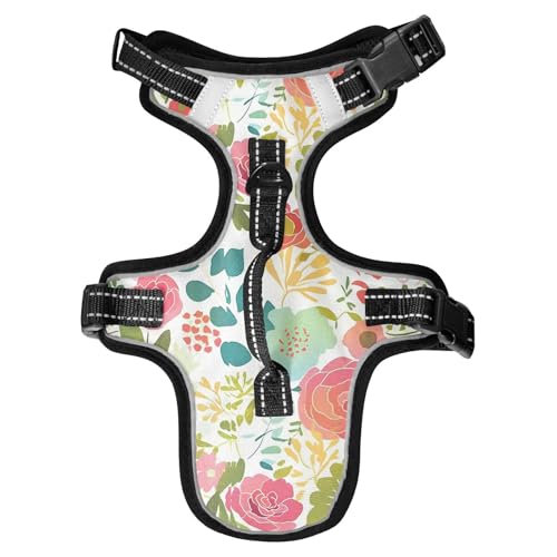 Chaleco para perro reflektierende Weste für Hunde mit bunten Blumen, für Dackel, Spaziergänge bei Nacht, Größe M Chaleco para perro reflektierende Weste für Hunde mit bunten Blumen, für Dackel, Spaziergänge bei Nacht, Größe M von sanluoli