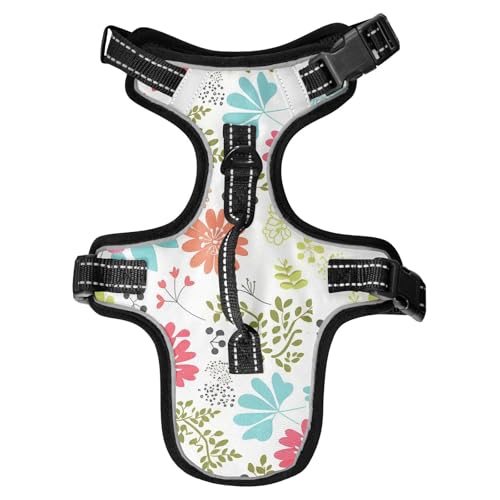 Chaleco para perro reflektierende Westen für Hunde mit bunten Blumen, für Yorkie-Hundetraining, Kontrollweste für Spaziergänge bei Nacht, Größe M Chaleco para perro reflektierende Westen für Hunde mit bunten Blumen, für Yorkie-Hundetraining, Kontrollweste für Spaziergänge bei Nacht, Größe M von sanluoli