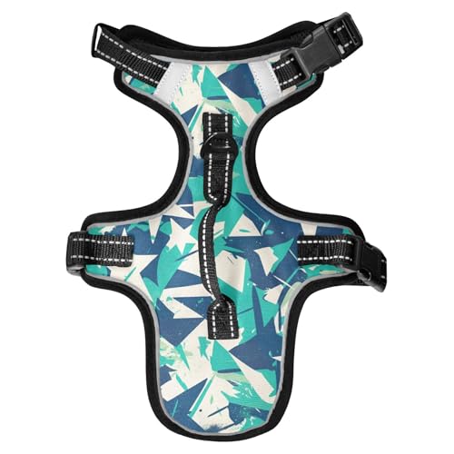 Chalecos para Perros Reflektierende Hundeweste für Hundetraining, niedliche Weste für Spaziergänge bei Nacht, weiß-grüne Sterne, Größe M von sanluoli
