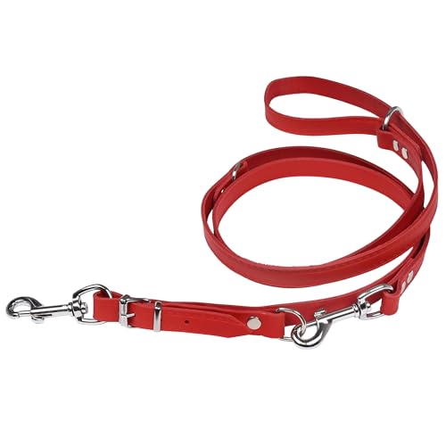 Rote Faltbare Hundeleine aus Leder 1,8/200 cm von sarcia.eu