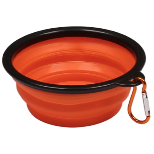 SILIKON Hundenapf, FALTBAR, Reiseschüssel FÜR Wasser + Karabinerhaken 13 cm (B) von sarcia.eu