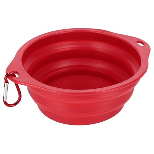 SILIKON Hundenapf, FALTBAR, Reiseschüssel FÜR Wasser + Karabinerhaken 19 cm (C) von sarcia.eu