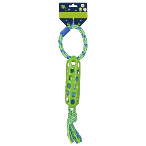 ZERRSPIELZEUG für Hunde mit Gummimesh 40 cm, Spielzeug ZUM APPORTIEREN, ZIEHEN, Baumwollschnur (A) von sarcia.eu