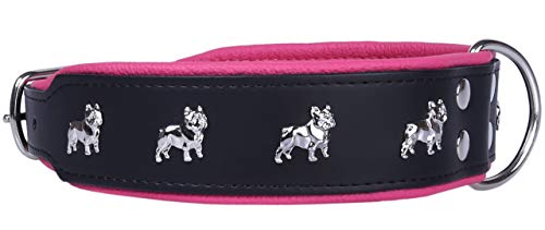 sarcia Schwarzes Hundehalsband aus Leder französische Bulldogge- 65 cm Einheitsgröße von sarcia.eu