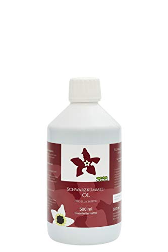 sasa med, Schwarzkümmelöl für Pferde und Kleintiere, kaltgepresst, 500 ml von sasa