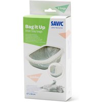 Savic Katzentoilette Aseo Jumbo mit hohem Rand - Zubehör: Bag it Up Litter Tray Bags, Jumbo, 6 Stück (OHNE Katzentoilette) von savic