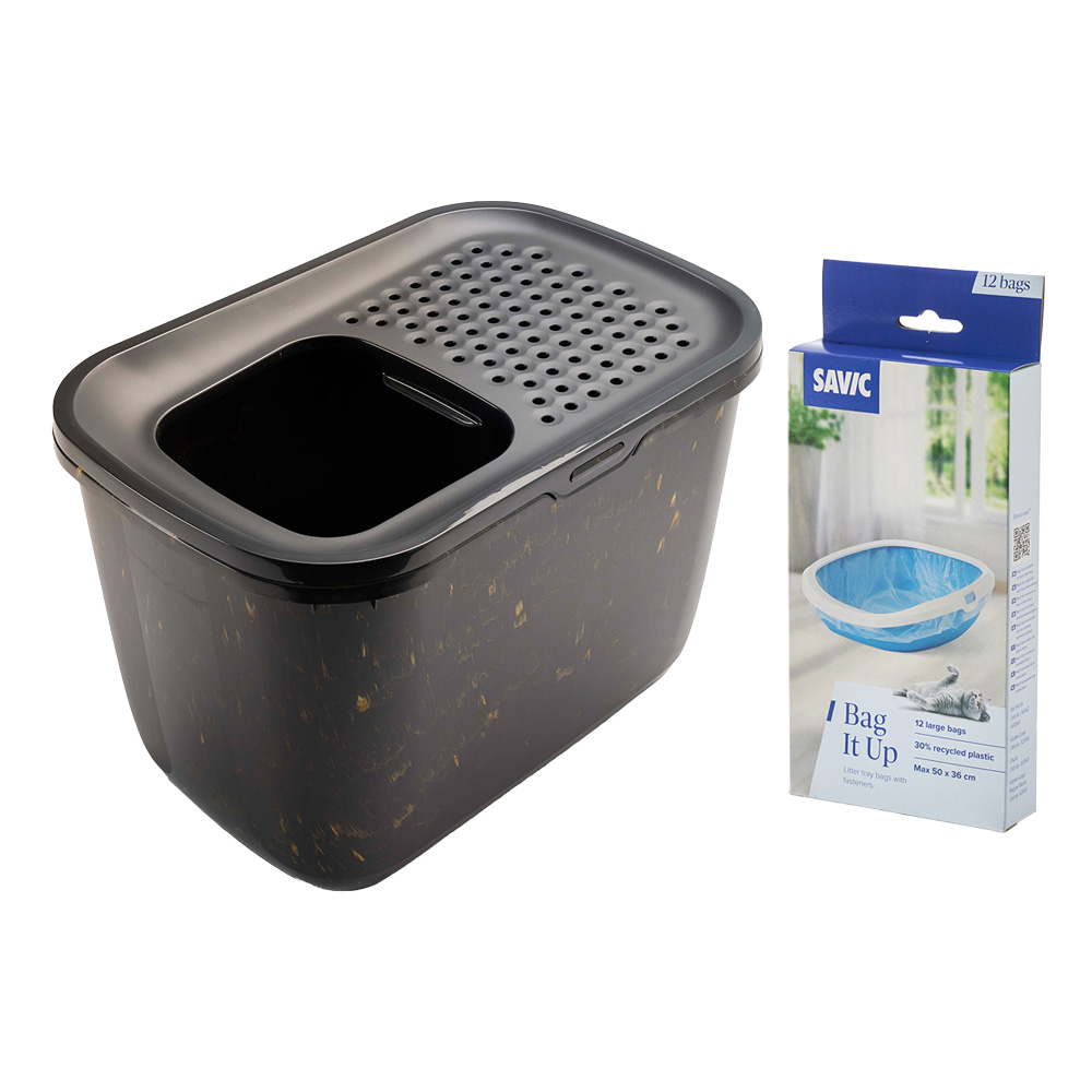 Savic Katzentoilette Hop In Marble Starterset: Toilette Marble schwarz/gold + 6 Bag it up Savic Katzentoilette Hop In Marble Starterset: Toilette Marble schwarz/gold + 6 Bag it up von savic