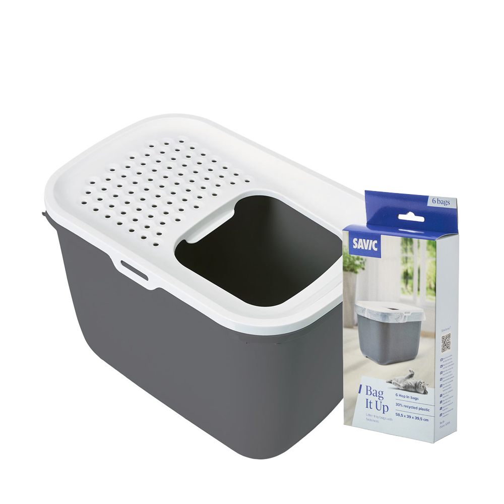 Savic Katzentoilette Hop In Starterset: Toilette anthrazit /weiß + 6 Bag it up Savic Katzentoilette Hop In Starterset: Toilette anthrazit /weiß + 6 Bag it up von savic