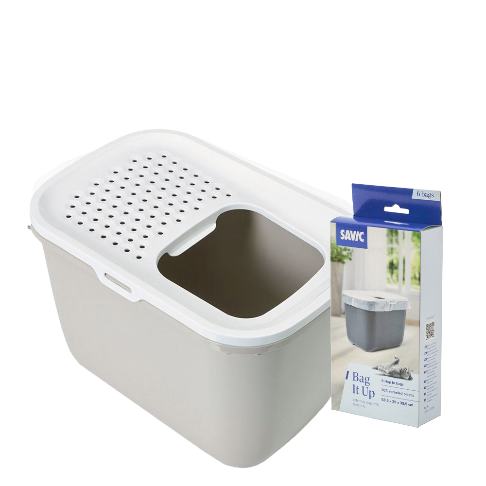 Savic Katzentoilette Hop In Starterset: Toilette sand-beige/weiß + 6 Bag it up Savic Katzentoilette Hop In Starterset: Toilette sand-beige/weiß + 6 Bag it up von savic
