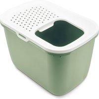Savic Katzentoilette Hop In - Toilette botanisch grün / weiß von savic
