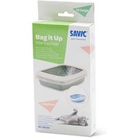Savic Katzentoilette Iriz mit Rand 42 cm - Zubehör: Bag it Up Litter Tray Bags, Medium, 12 Stk (OHNE Katzentoilette) von savic