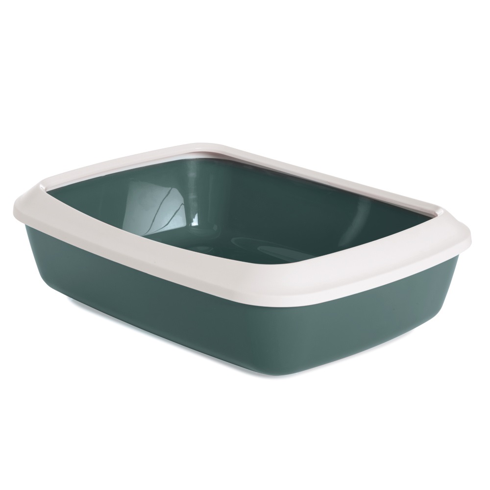 Savic Katzentoilette Iriz mit Rand - 42 cm - nordisch grün / weiß Savic Katzentoilette Iriz mit Rand - 42 cm - nordisch grün / weiß von savic