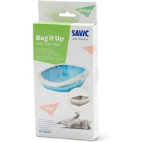 Savic Katzentoilette Iriz mit Rand 50 cm - Zubehör: Bag it Up Litter Tray Bags, Large, 12 Stk. (OHNE Katzentoilette) von savic