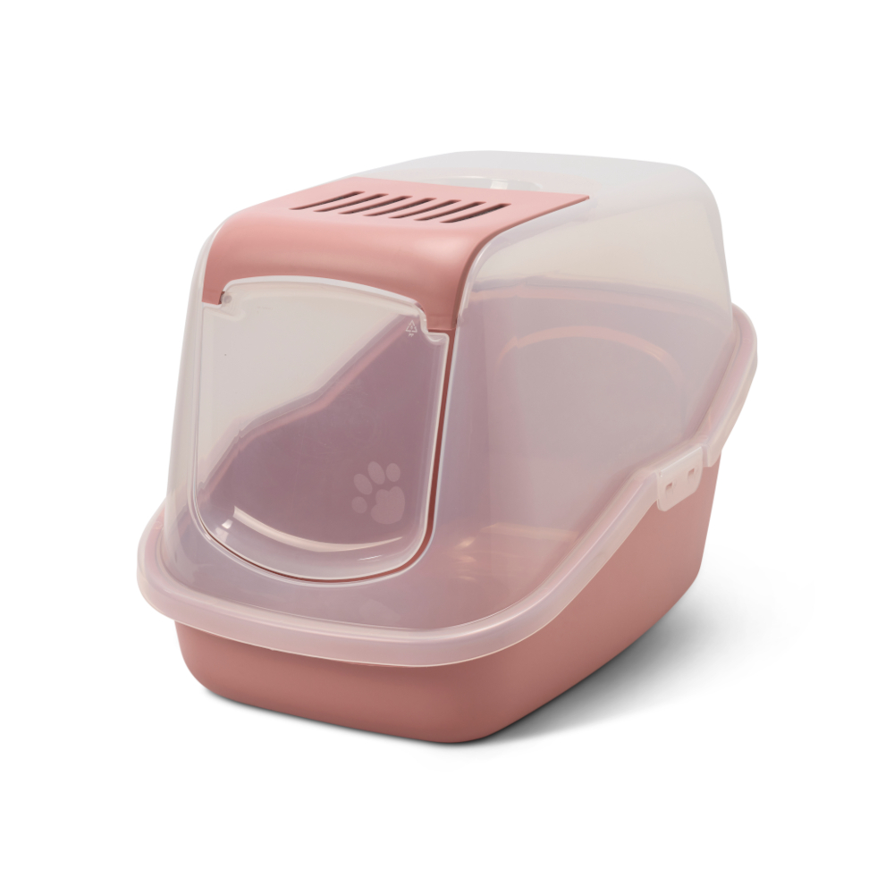Savic Katzentoilette Nestor, transparent - rosa / transparent von savic