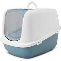 Savic Katzentoilette Nestor Jumbo - Komplettset: Toilette blaustein + 2 extra Filter + 6 Bag it up von savic