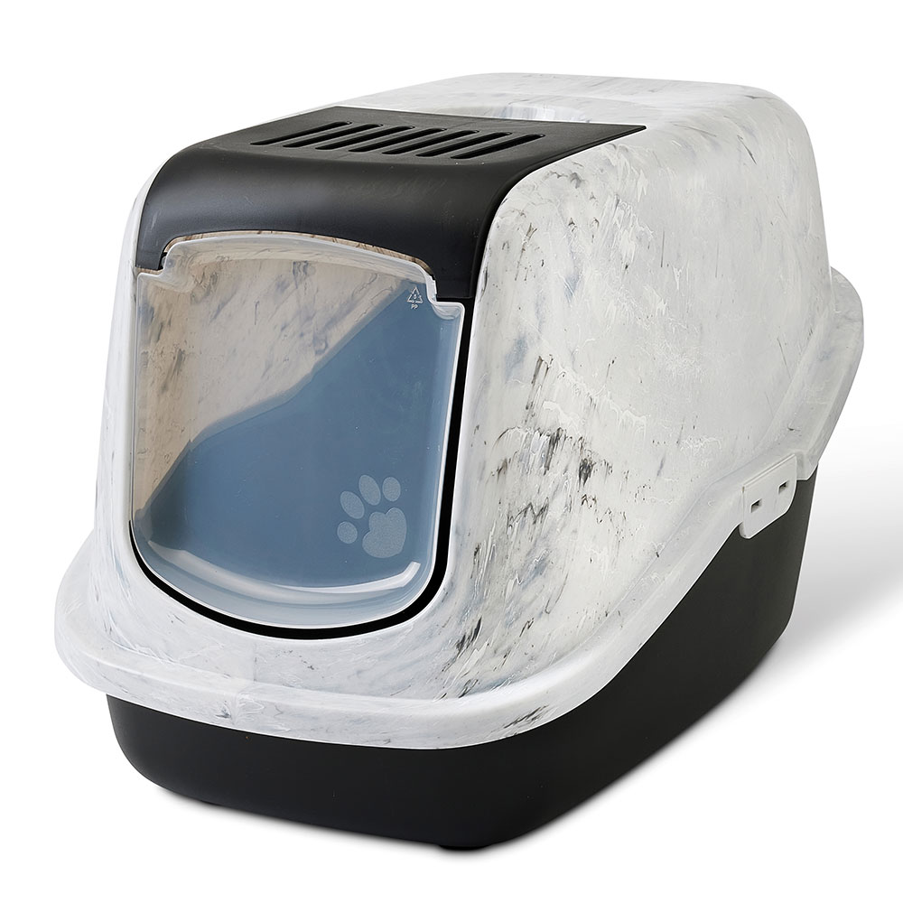 Savic Katzentoilette Nestor Marble - Starterset: Toilette marmorgrau / schwarz + 2 Ersatzfilter + 12 Bag It Up Savic Katzentoilette Nestor Marble - Starterset: Toilette marmorgrau / schwarz + 2 Ersatzfilter + 12 Bag It Up von savic