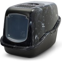 Savic Katzentoilette Nestor Marble - Toilette schwarz / marmorweiß von savic