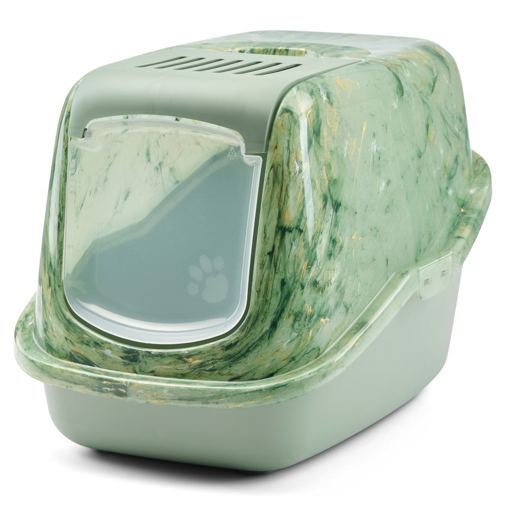 Savic Katzentoilette Nestor Marble - marmor-amazonasgrün / botanisches Grün von savic