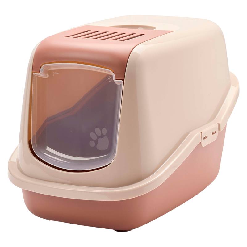 Savic Katzentoilette Nestor - champagner rosa / toskana rot von savic